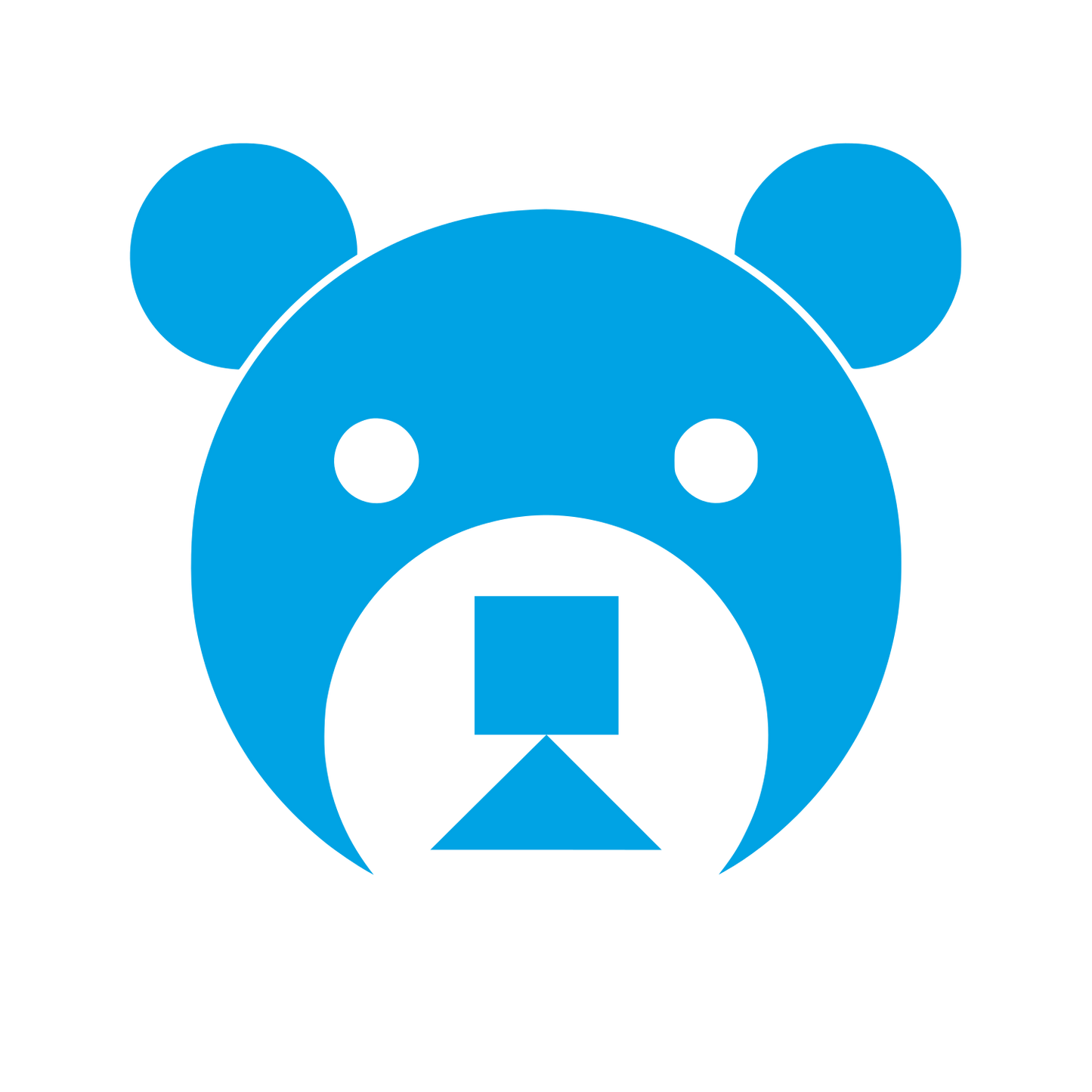 Geometric Bear Face Logo #00a3e4