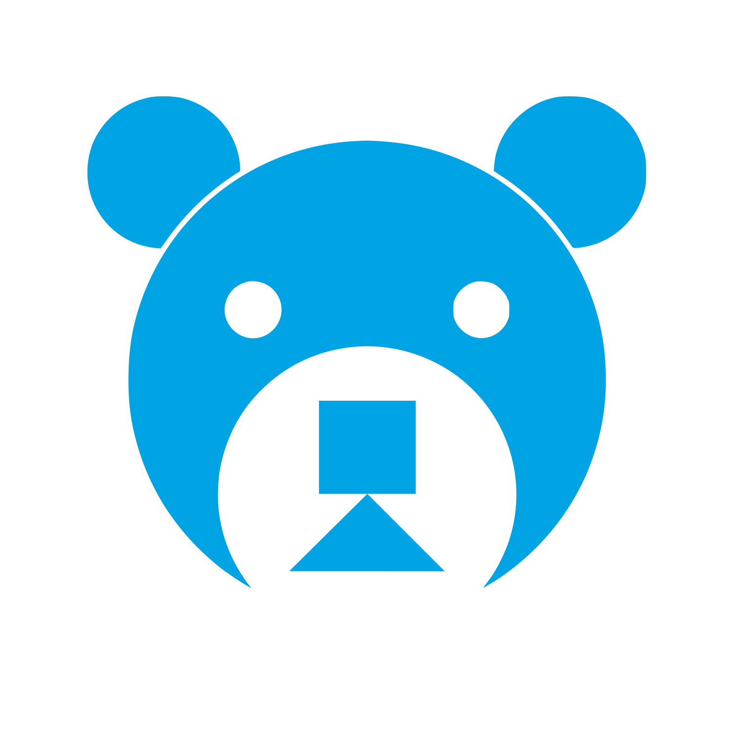 Geometric Bear Face Logo #00a3e4