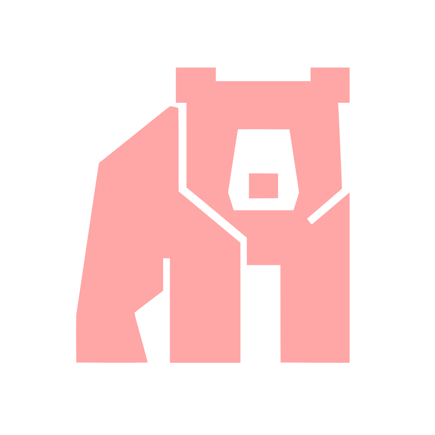 Geometric Bear Logo #ffa6a6