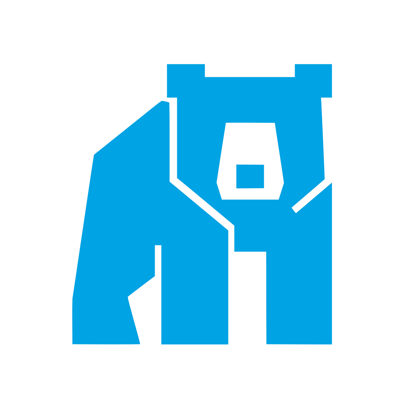 Geometric Bear Logo #00a3e4
