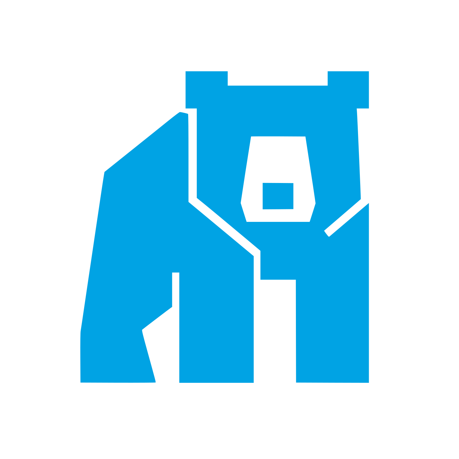 Geometric Bear Logo #00a3e4