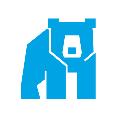 Geometric Bear Logo #00a3e4