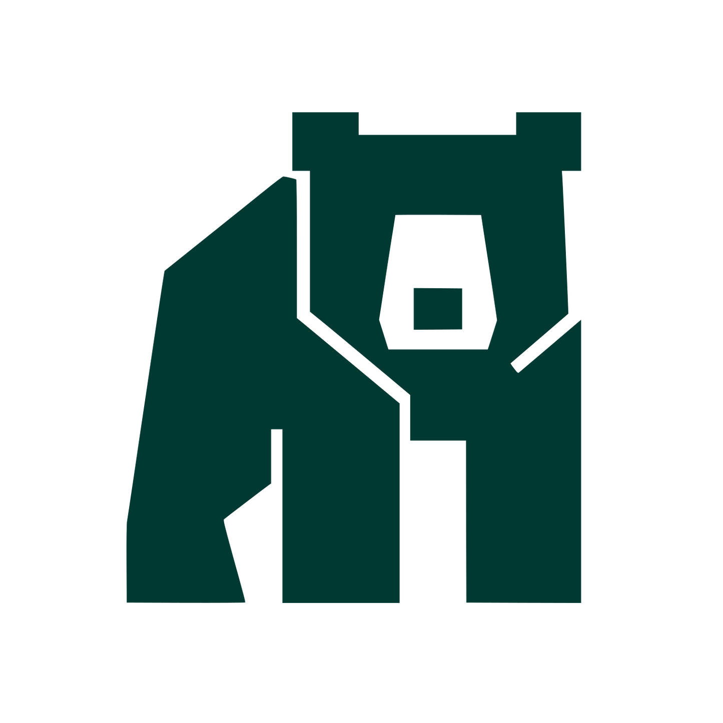 Geometric Bear Logo #003932