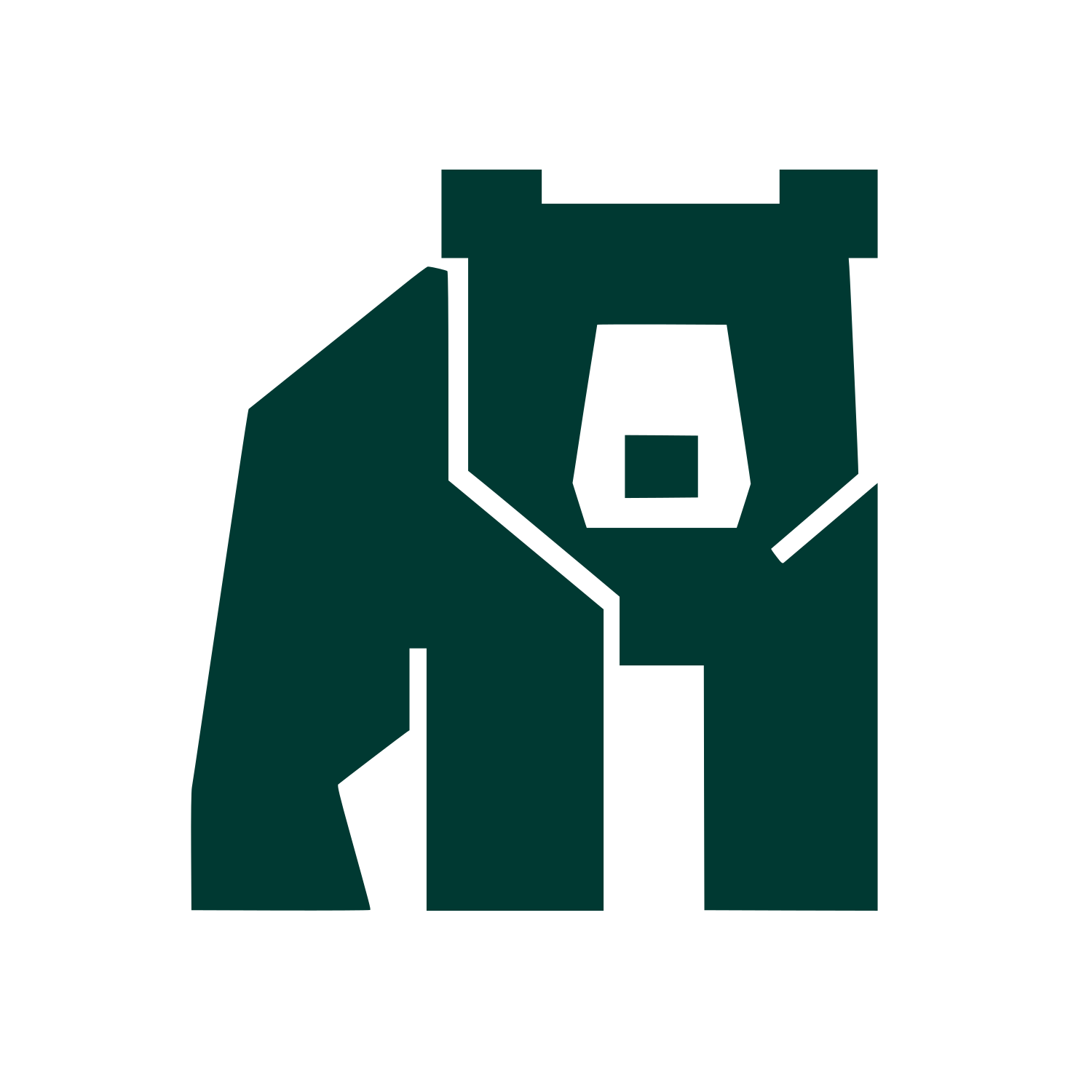 Geometric Bear Logo #003932