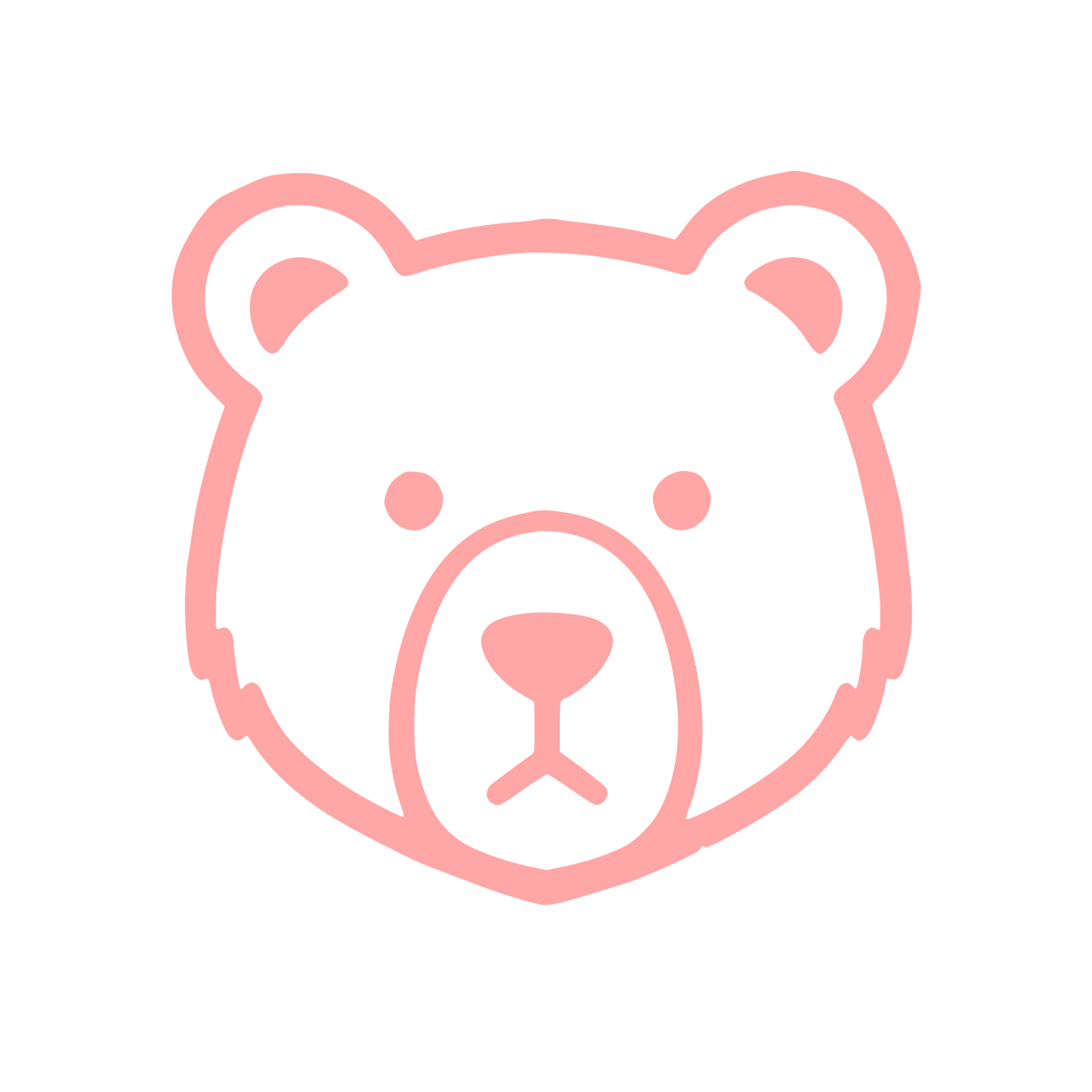 Bear Face Logo #ffa6a6