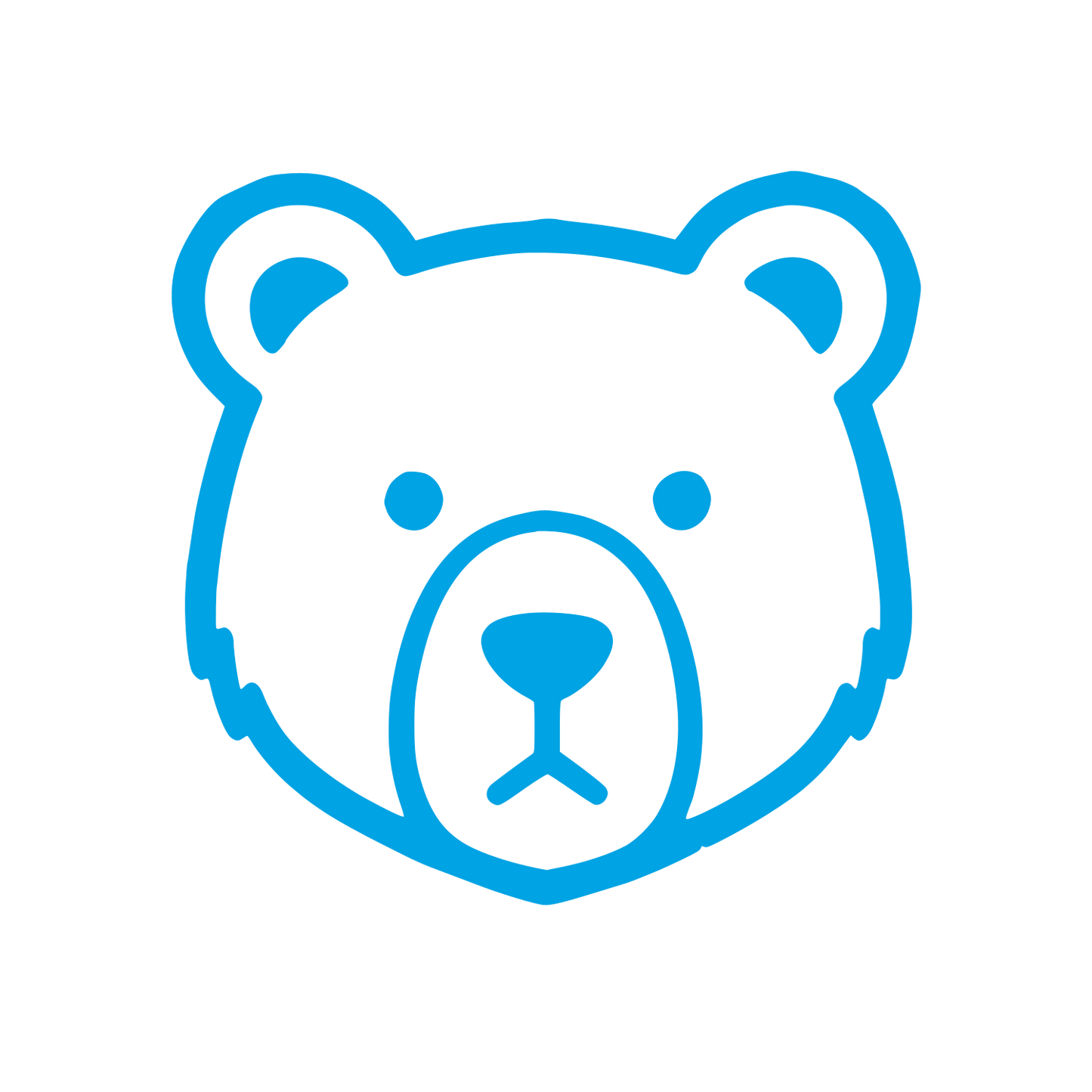 Bear Face Logo #00a3e4