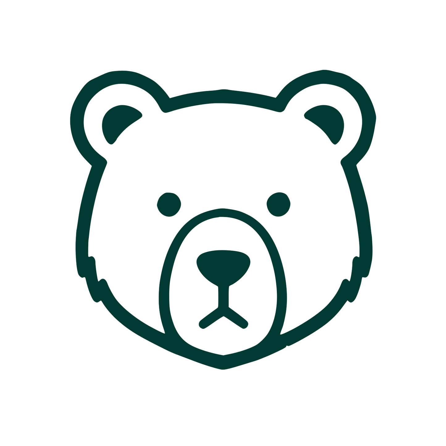 Bear Face Logo #003932