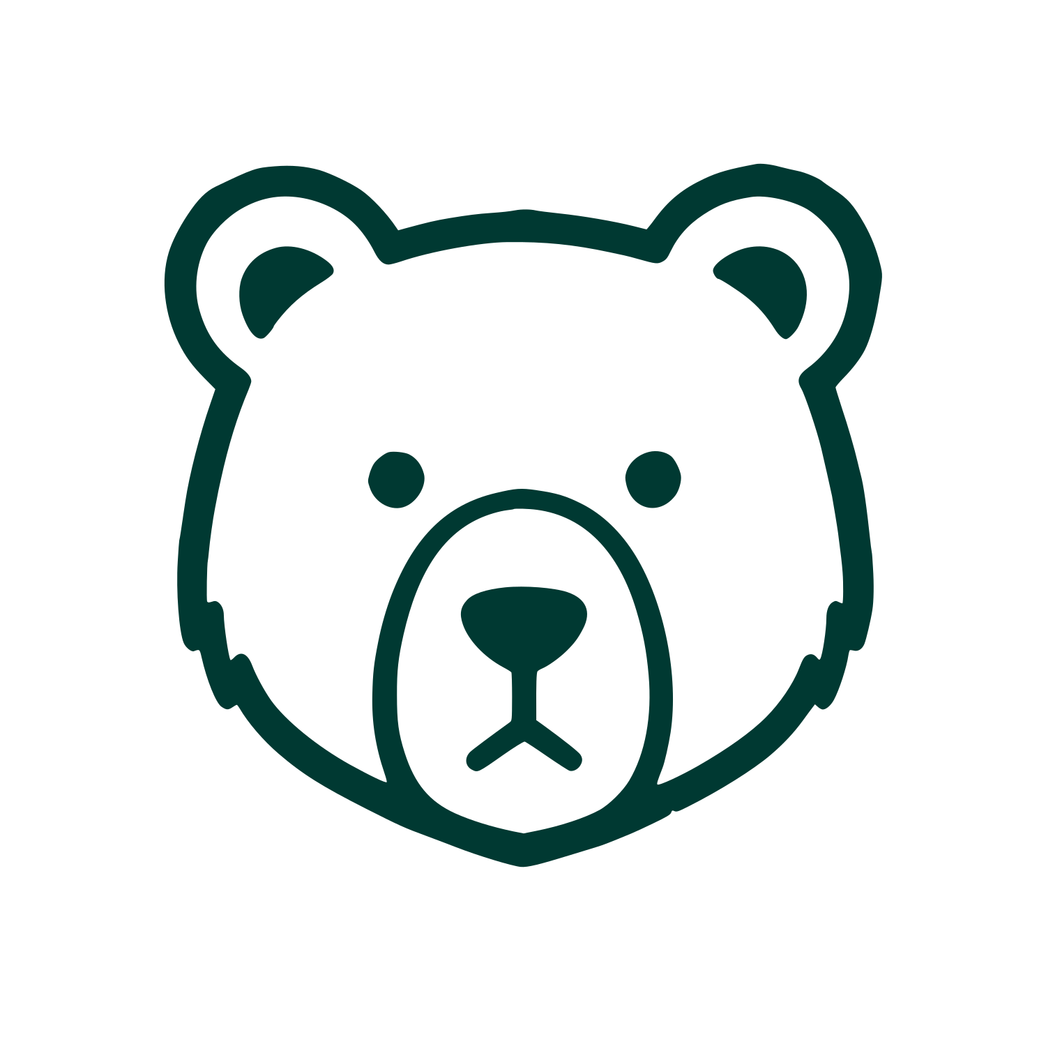 Bear Face Logo #003932