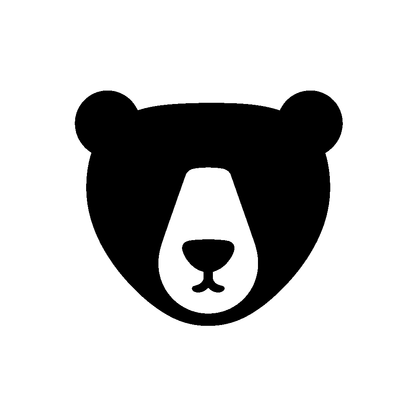 Bear Face Flat Logo