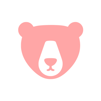 Bear Face Flat Logo #ffa6a6