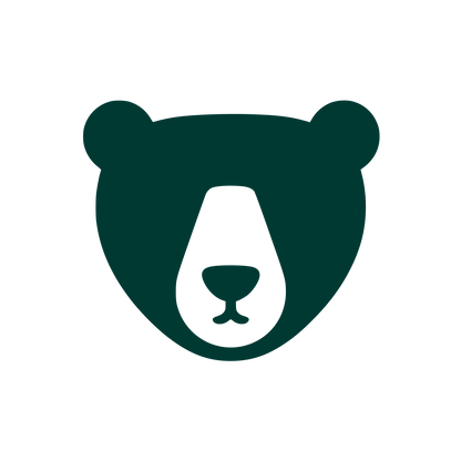 Bear Face Flat Logo #003932