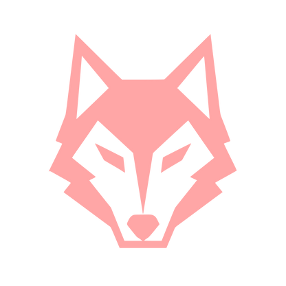 Geometric Wolf Head Logo #ffa6a6