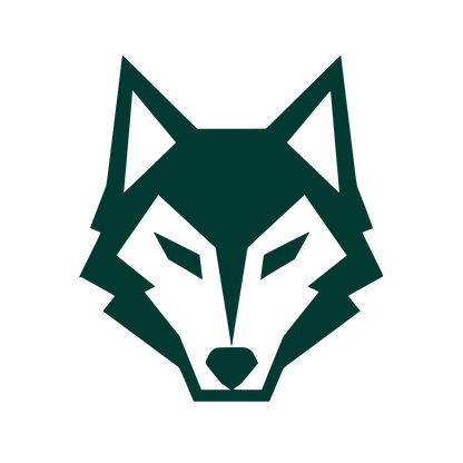Geometric Wolf Head Logo #003932