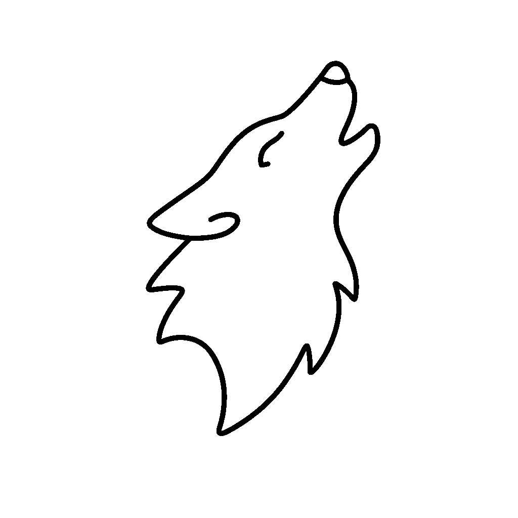 Howling Wolf Head Logo