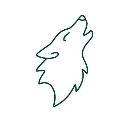 Howling Wolf Head Logo #003932