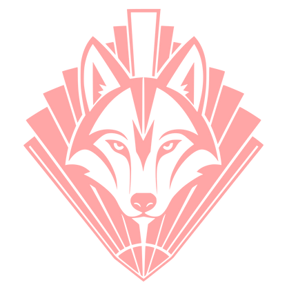 Art Deco Wolf Logo #ffa6a6