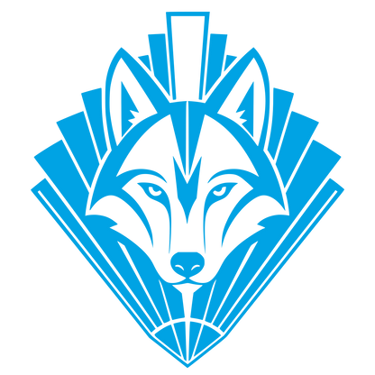 Art Deco Wolf Logo #00a3e4