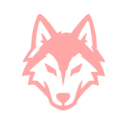 Wolf Head Face Logo #ffa6a6