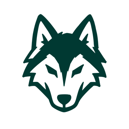 Wolf Head Face Logo #003932