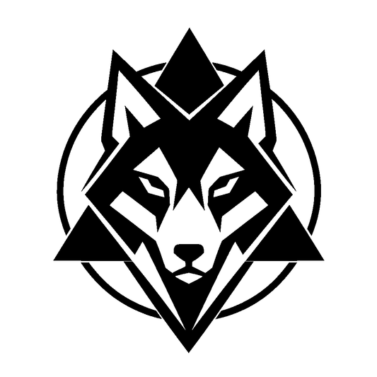 Geometric Wolf Head Logo