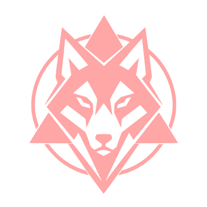 Geometric Wolf Head Logo #ffa6a6