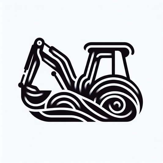 Excavator Construction Line Logo