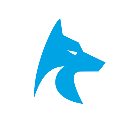Wolf Head Side Profile Logo #00a3e4