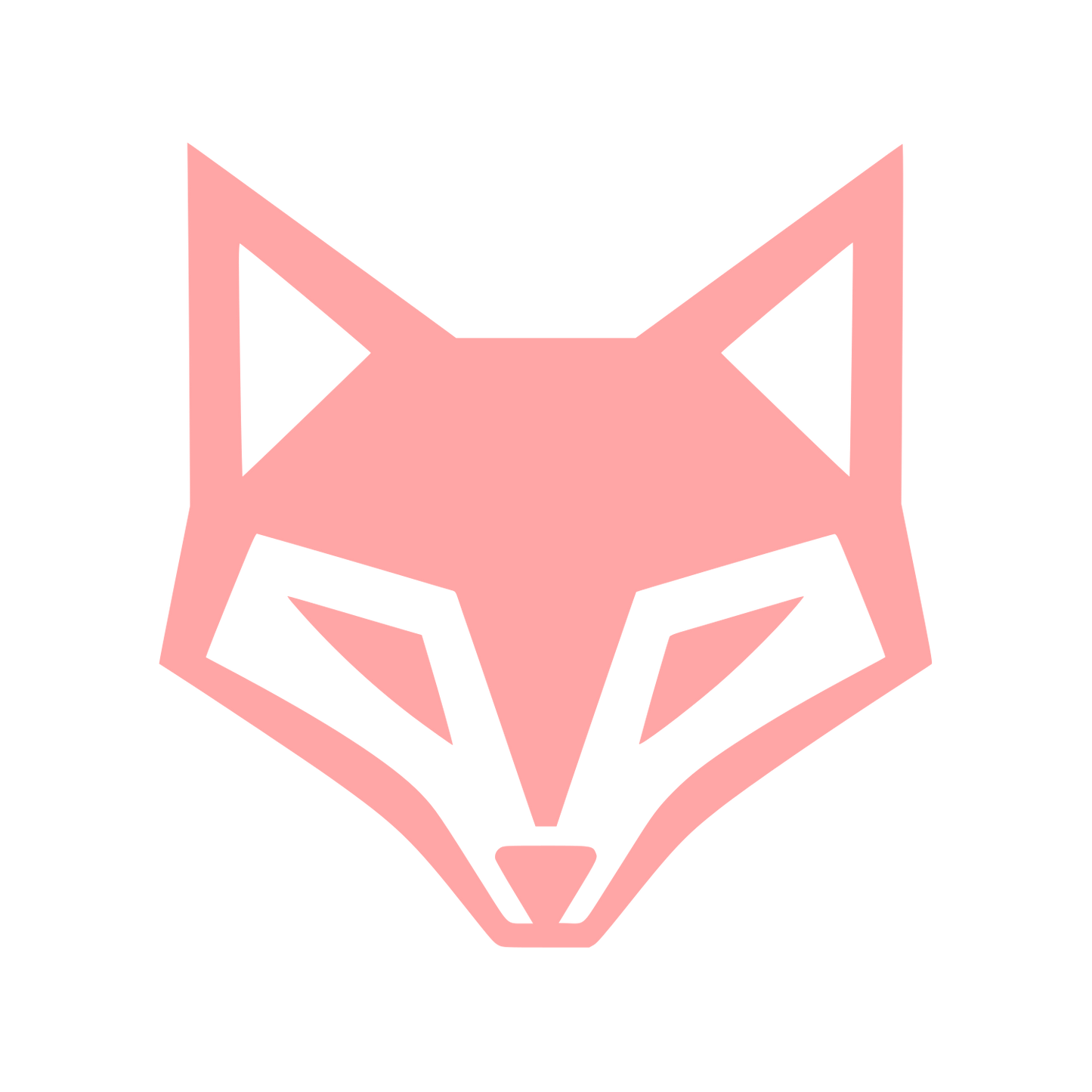 Geometric Fox Face Logo #ffa6a6