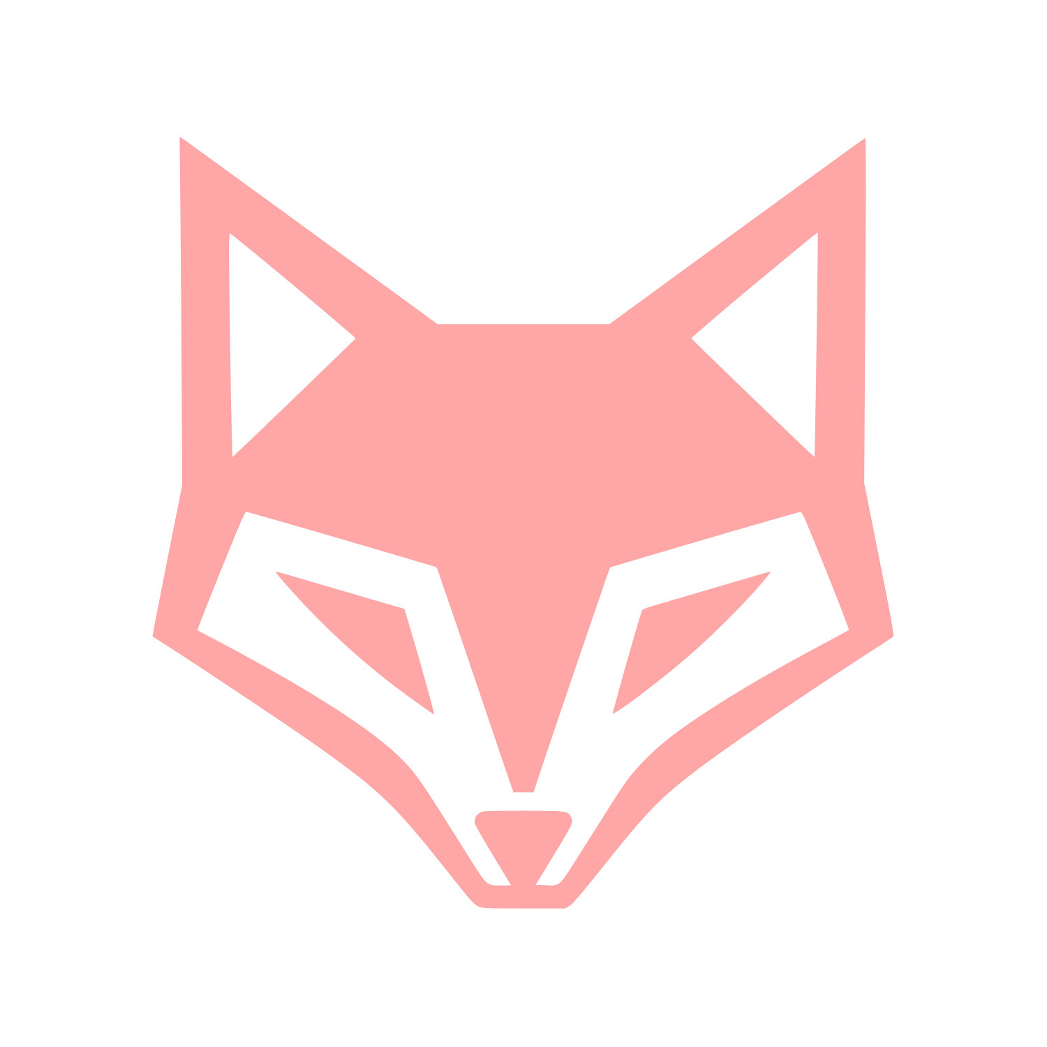 Geometric Fox Face Logo #ffa6a6