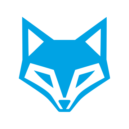 Geometric Fox Face Logo #00a3e4