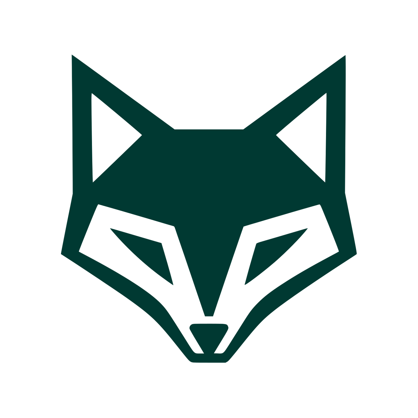 Geometric Fox Face Logo #003932