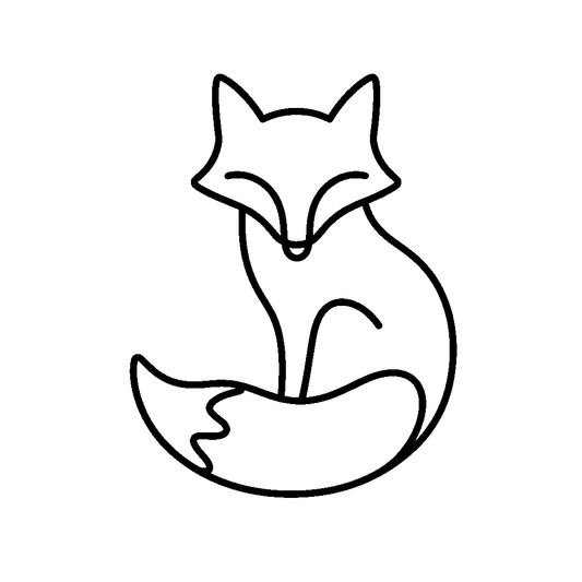 Sitting Fox Outline Logo