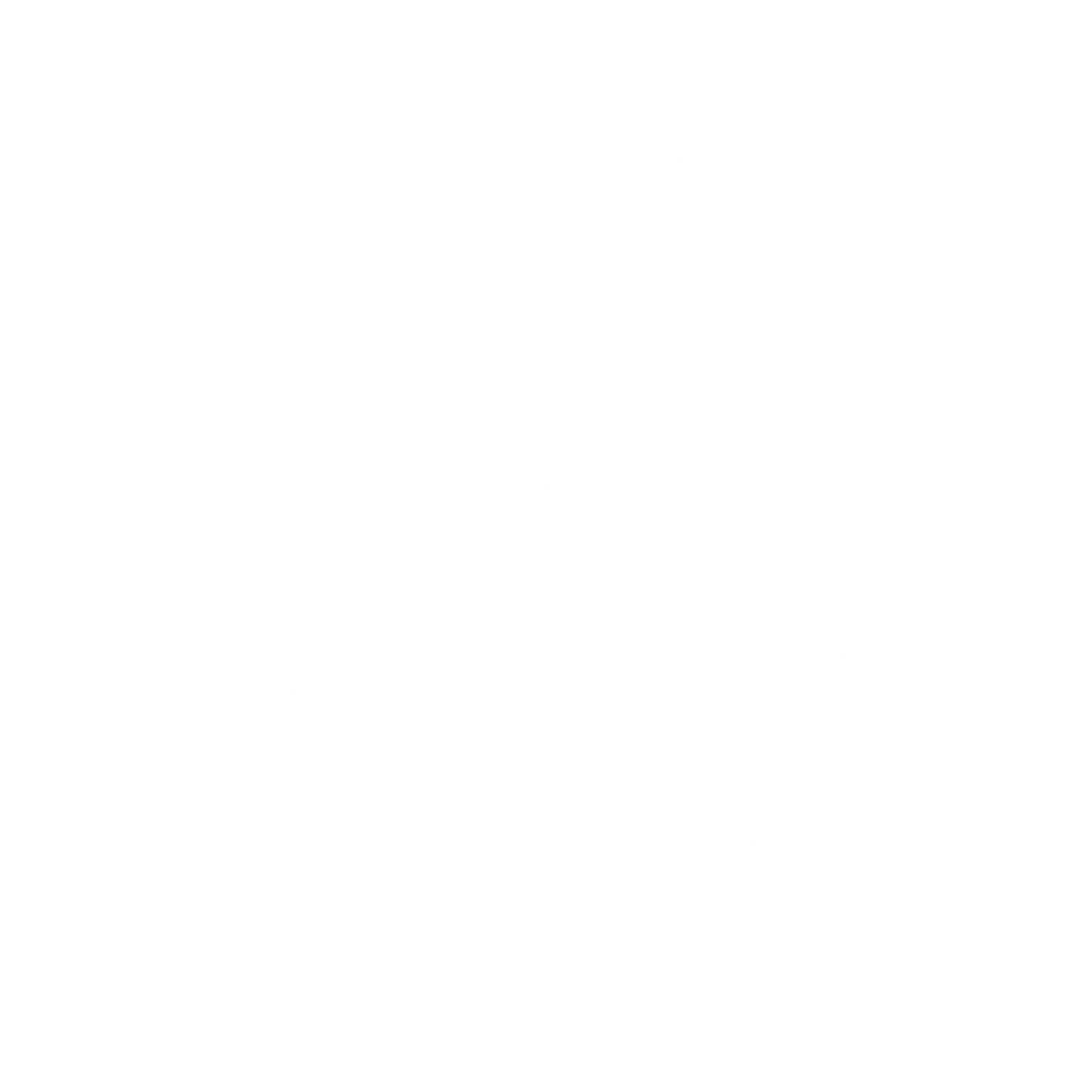 Sitting Fox Outline Logo #ffffff