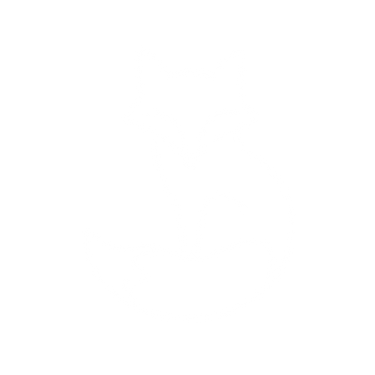 Sitting Fox Outline Logo #ffffff