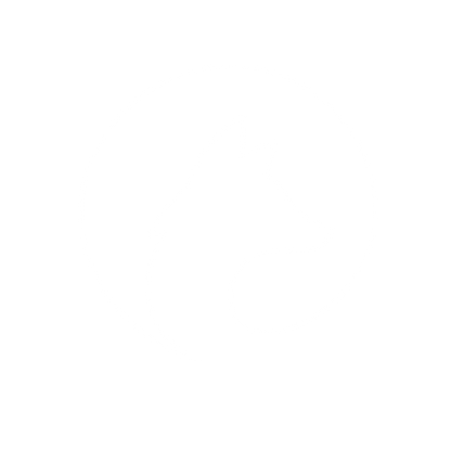 Fox Silhouette Circle Logo #ffffff