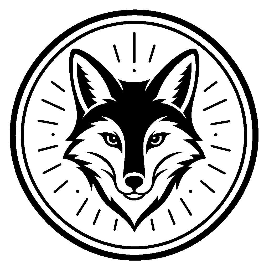 Fox Face Circle Badge Logo
