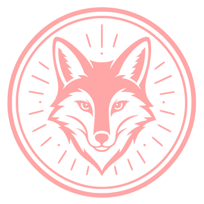 Fox Face Circle Badge Logo #ffa6a6