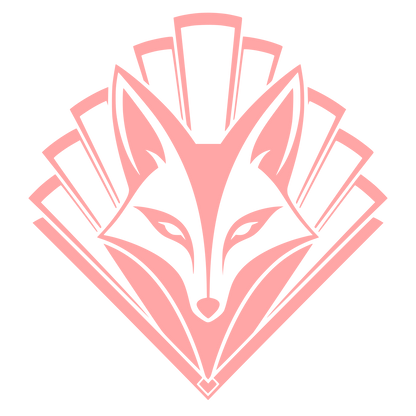Art Deco Fox Head Logo #ffa6a6
