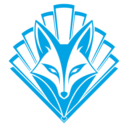 Art Deco Fox Head Logo #00a3e4