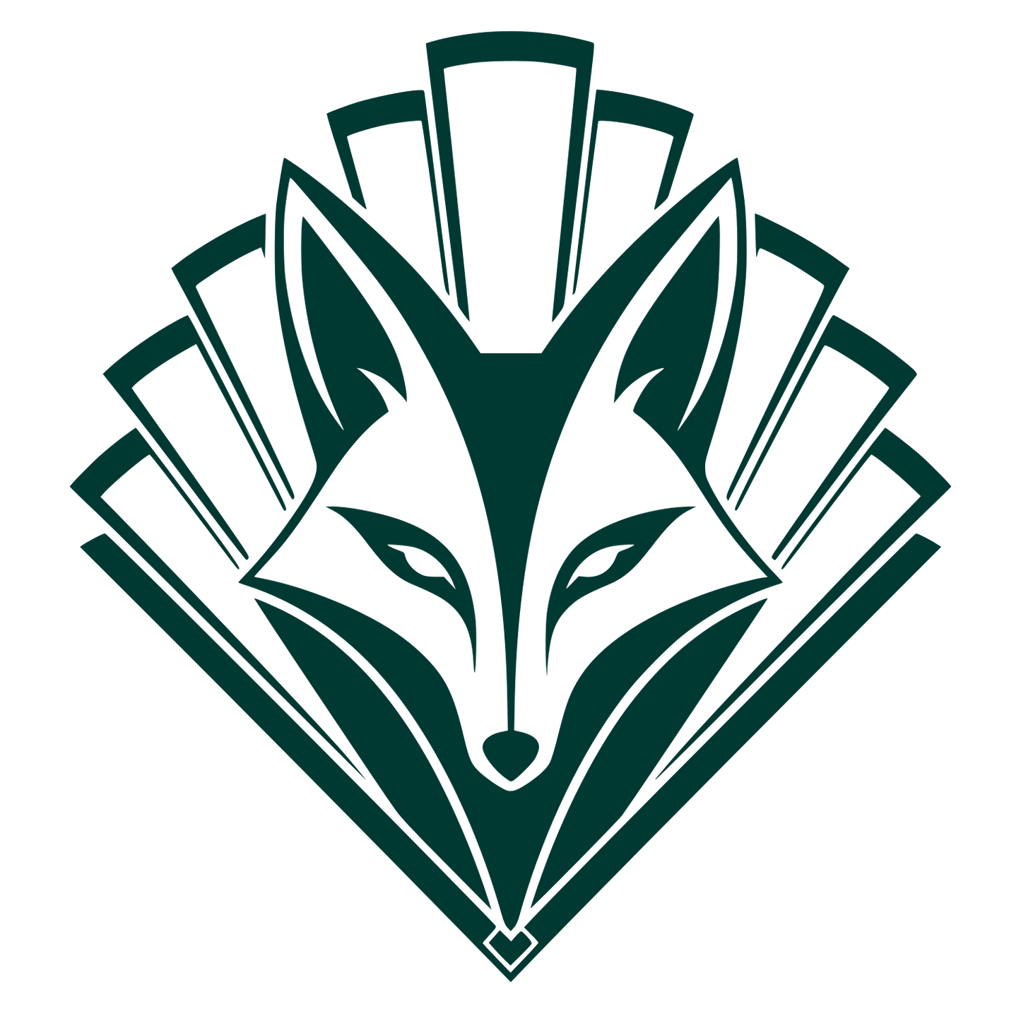 Art Deco Fox Head Logo #003932