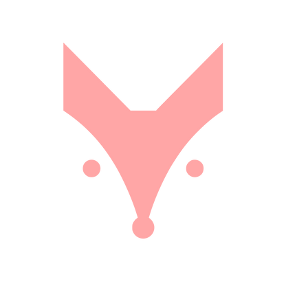 Geometric Fox Head Logo #ffa6a6
