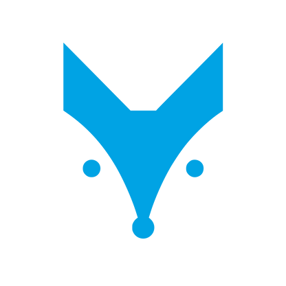 Geometric Fox Head Logo #00a3e4