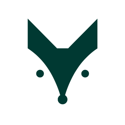 Geometric Fox Head Logo #003932