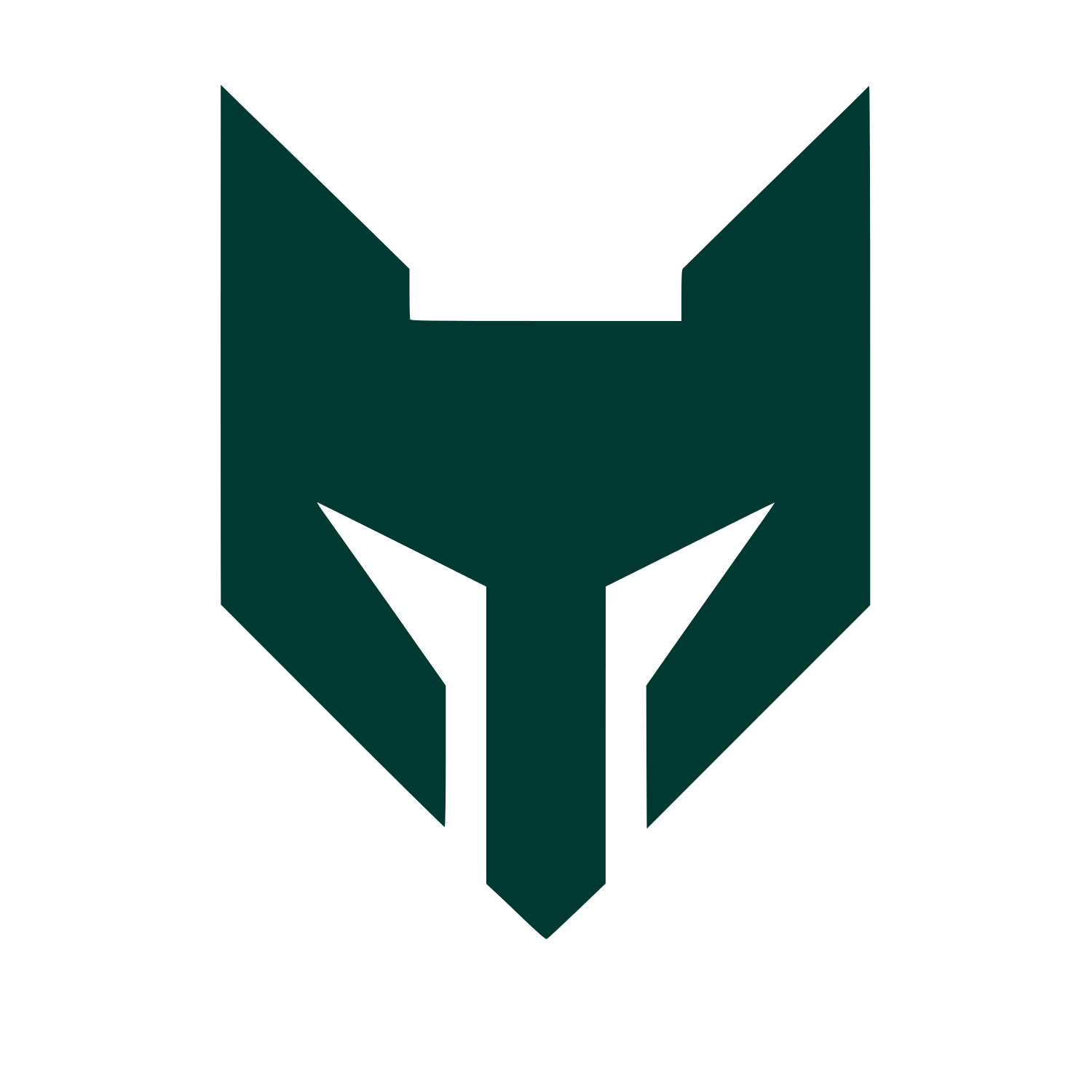 Fox Mask Logo #003932