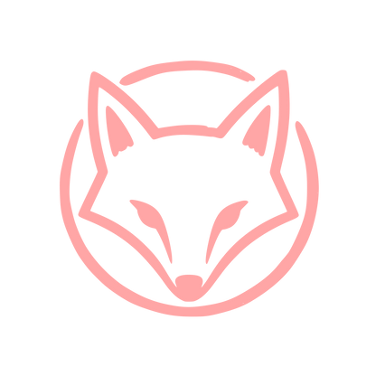 Fox Head Circle Logo #ffa6a6