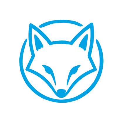Fox Head Circle Logo #00a3e4