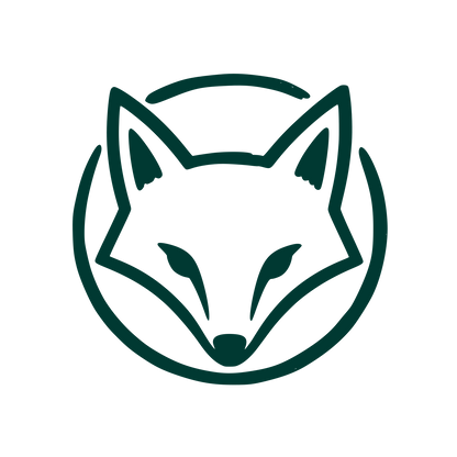 Fox Head Circle Logo #003932