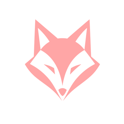 Geometric Fox Head Logo #ffa6a6