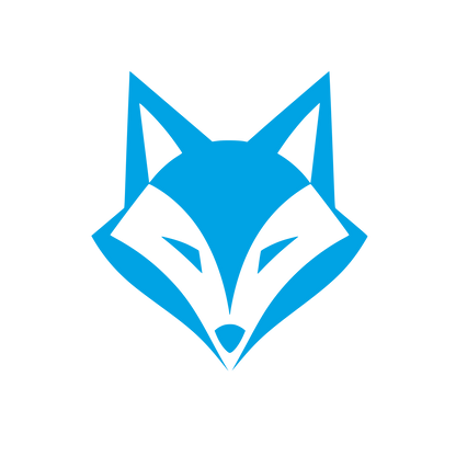 Geometric Fox Head Logo #00a3e4