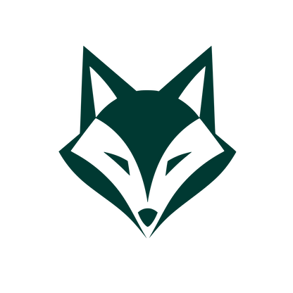Geometric Fox Head Logo #003932